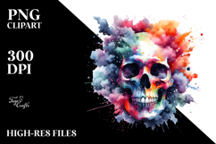 Skull with Splashes, Transparent PNG Product Image 2