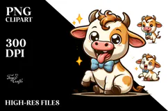 Cartoony Baby Calf Digital Art Product Image 2