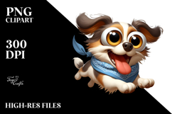 Cartoon Dog in Bandana PNG Product Image 2