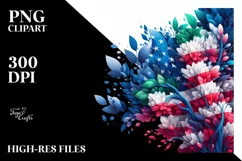 Vibrant Tree with USA Flag Colors PNG Product Image 3