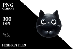 Funny Black Cat PNG Product Image 2