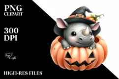 Cute Baby Rhino PNG Product Image 3