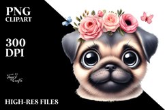 Big Eyes Funny Pug Watercolor Product Image 3