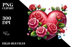Heart Roses PNG Product Image 2