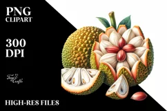 Sublimation Sticker Flower Watercolor Jackfruit Clipart Product Image 3