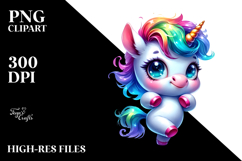 Cute Baby Unicorn Dancing PNG Product Image 2