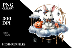 Bunny Halloween Cloud PNG Product Image 2
