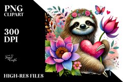 Adorned Sloth Painting, PNG Product Image 2