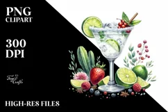 Sublimation Sticker Flower Watercolor Margarita Clipart Product Image 3
