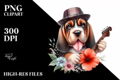 Fun Watercolor Baby Bloodhound Clipart Product Image 1