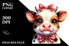 Funny Baby Cow Watercolor Product Image 2