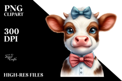Funny Baby Cow Watercolor Product Image 2