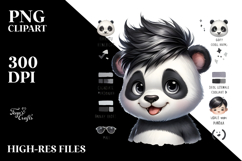 Energetic Baby Panda PNG Product Image 2