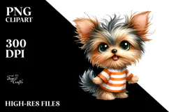 Cute Cartoon Yorkipoo PNG Product Image 2