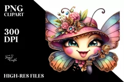 Vintage Watercolor Butterfly Clipart Product Image 1
