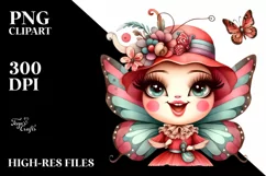 Vintage Watercolor Butterfly Clipart Product Image 3
