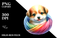 Cute Baby Dog in Style PNG Product Image 2