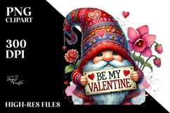 Detailed Valentines Gnome PNG Product Image 2