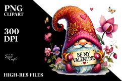 Detailed Valentines Gnome PNG Product Image 2