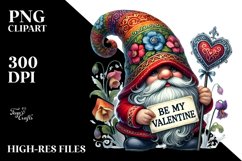 Detailed Valentines Gnome PNG Product Image 2
