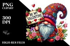 Detailed Valentines Gnome PNG Product Image 2