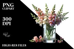 Abstract Bottle with Snapdragon Clipart Product Image 1