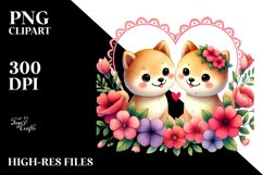 Cute Shiba Inu Heart PNG Product Image 2