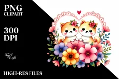 Cute Shiba Inu Hearts Unity PNG Product Image 2