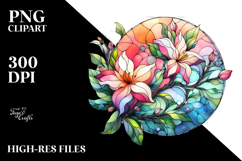 Abstract Stained Gardenia PNG Product Image 2