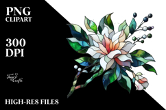 Stained Gardenia Abstract, PNG Product Image 2