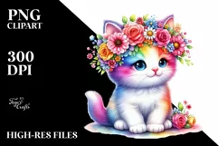 Vibrant Baby Kitten Sitting PNG Product Image 3