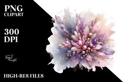 Shiny Lilac with Gold Material Clipart Product Image 3