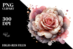 Glossy Golden Rose PNG Product Image 2