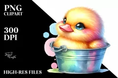 Cute Baby Duckling Clipart PNG Product Image 3