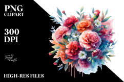 Vibrant Carnation Wreath PNG Product Image 2