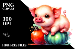 Vibrant Pig Drawing | Clipart Product Image 2