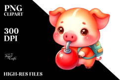 Vibrant Pig Drawing | Clipart Product Image 2