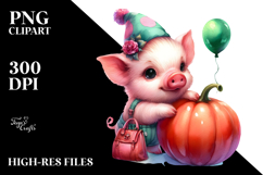 Vibrant Pig Drawing | Clipart Product Image 2