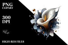 Abstract Glossy Calla Lily, PNG Product Image 2