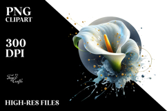 Abstract Calla Lily Material PNG Product Image 2
