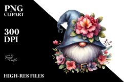 Cute Gnome with Rhododendron PNG Product Image 2