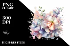 Shiny Sweet Pea Watercolor Splash | Clipart Product Image 1