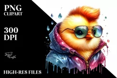 Revolting Baby Chicken with Raincoat PNG Product Image 3