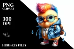 Revolting Baby Chicken with Raincoat PNG Product Image 3