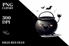 simple Halloween Mummy's Tomb Clipart Product Image 1