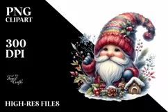 Detailed Winter Gnome PNG Product Image 1