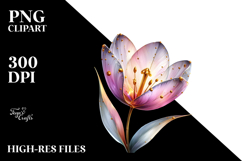 Tulip with Golden Insertions, High-Res PNG Product Image 2