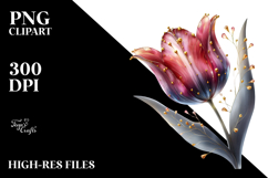 Tulip with Golden Insertions, High-Res PNG Product Image 2