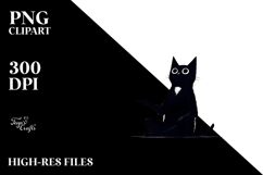 Digital Painting with Black Cat PNG Product Image 2