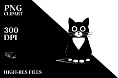 Funny Black Cat PNG Product Image 2